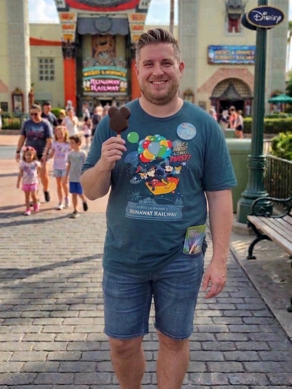 {Disney} Teal Mickey & Minnie Runaway Railway Graphic Tee - 3X